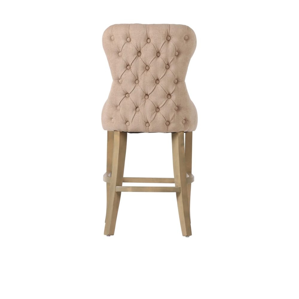 Product photograph of Guia Beige Button Back Piping Counter Stool Sold In Pairs from Choice Furniture Superstore.